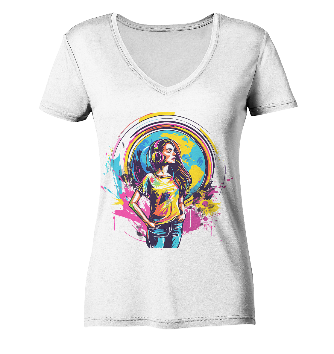 Global Vibes – Festival Soul for Woman - Ladies V-Neck Shirt