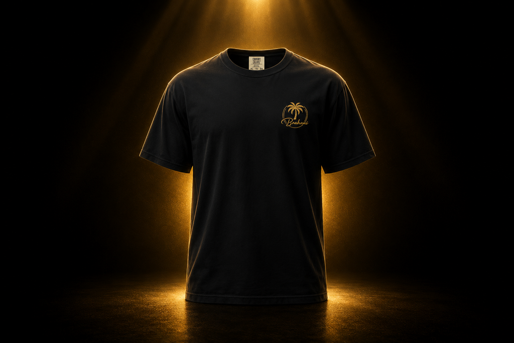 Brahani Palm Logo Heavyweight T-Shirt – Premium Unisex Baumwollshirt | Luxury Lifestyle & Streetwear