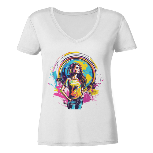 Global Vibes – Festival Soul for Woman - Ladies V-Neck Shirt