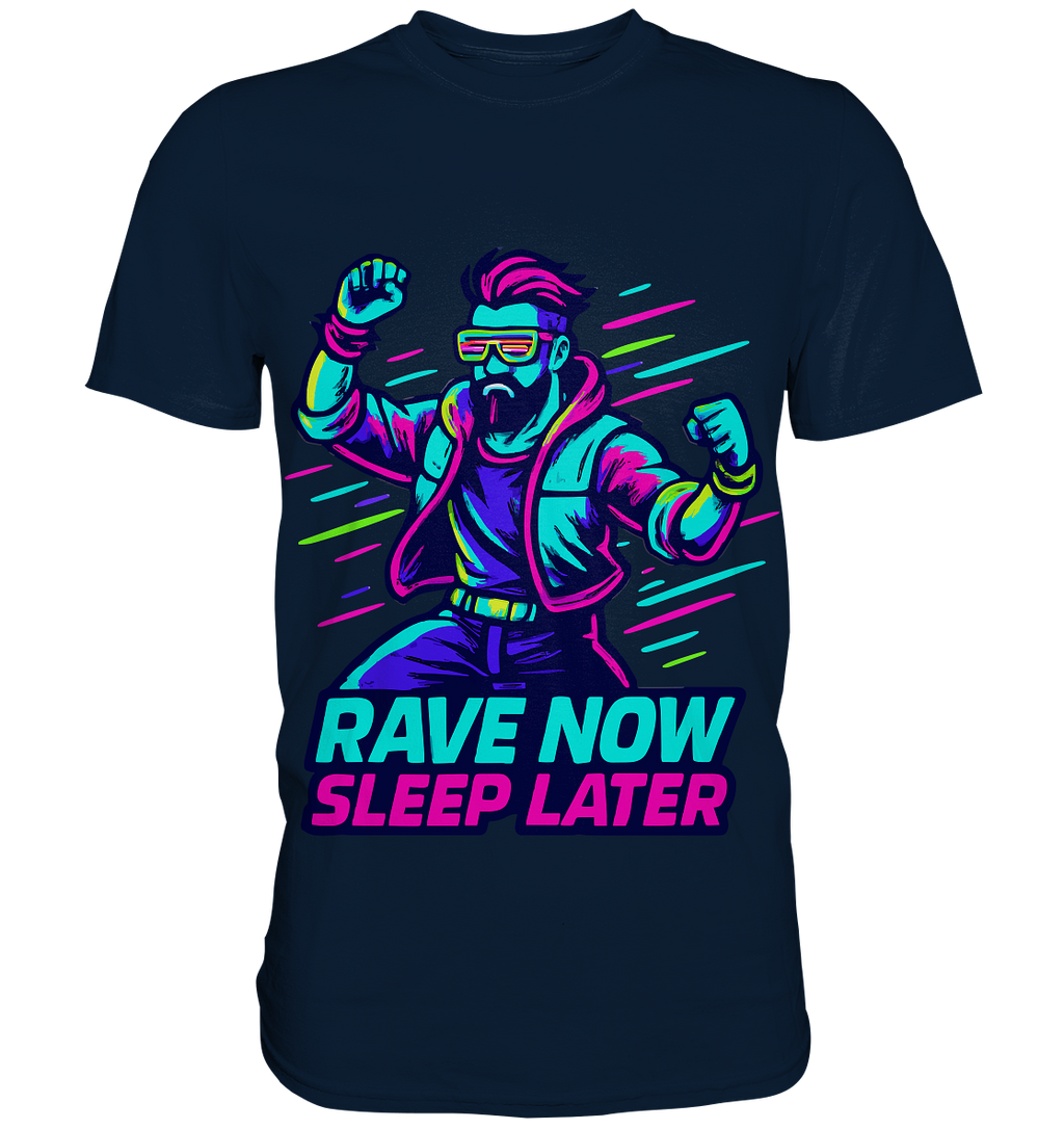 Rave Now – Neon Warrior Shirt für Festival & Club - Premium Shirt