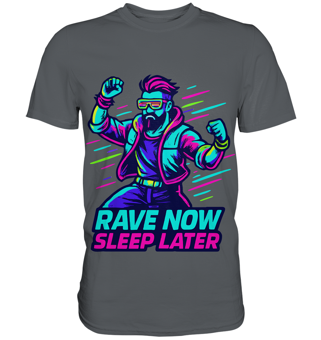 Rave Now – Neon Warrior Shirt für Festival & Club - Premium Shirt