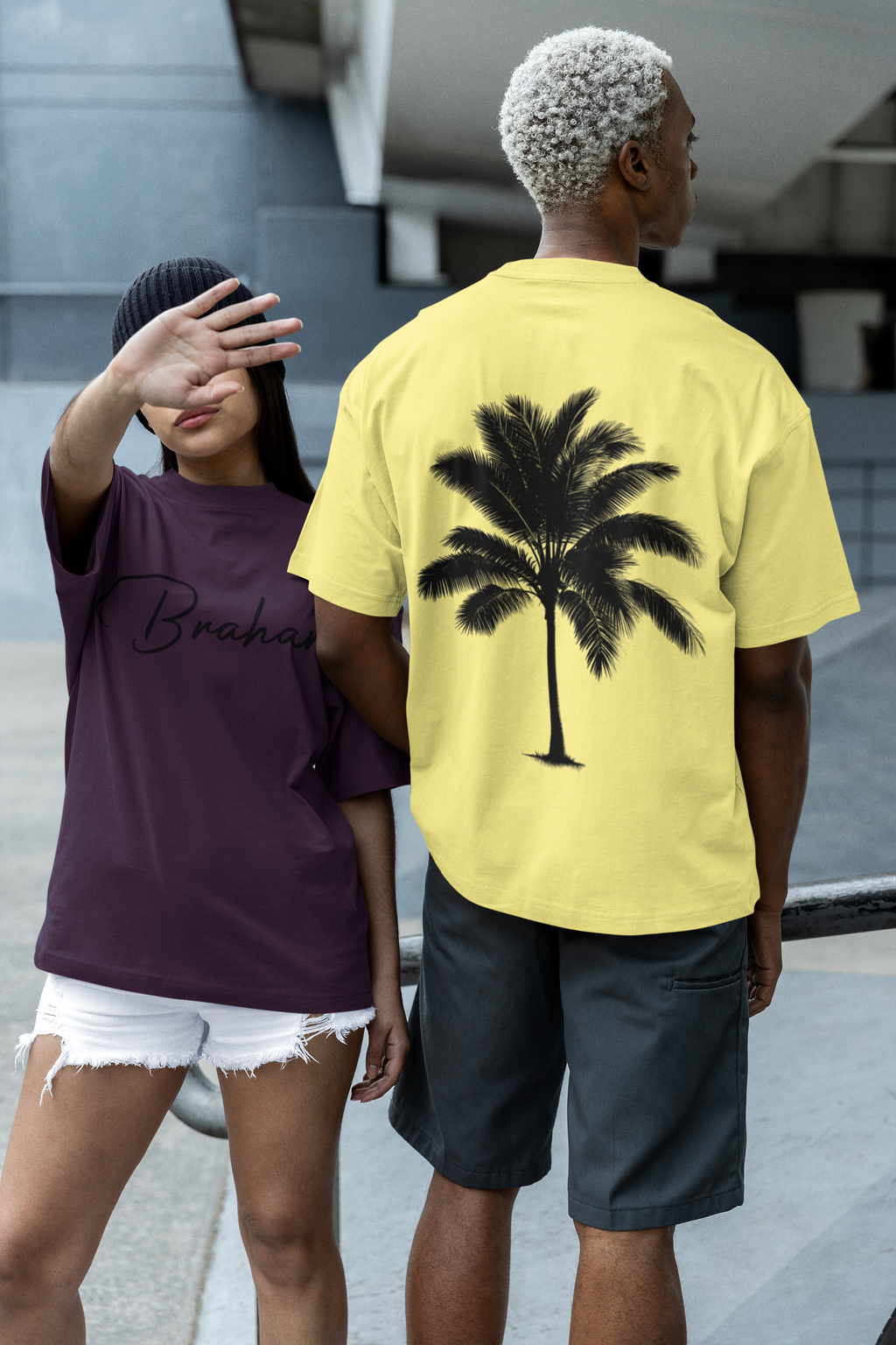 Oversize T-Shirt ‚Palm Whisper‘ – Minimalistisches Design & maximaler Komfort